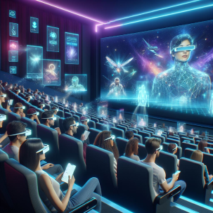 image du cinéma inspiré de la télévision du futur