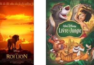 affiche du roi lion et du livre de la jungle